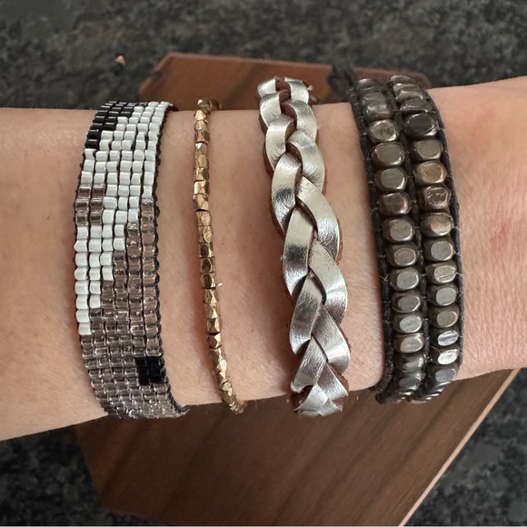 BOHO METALLIC AND TURQUOISE BRACELET BUNDLE - Picture 6 of 8